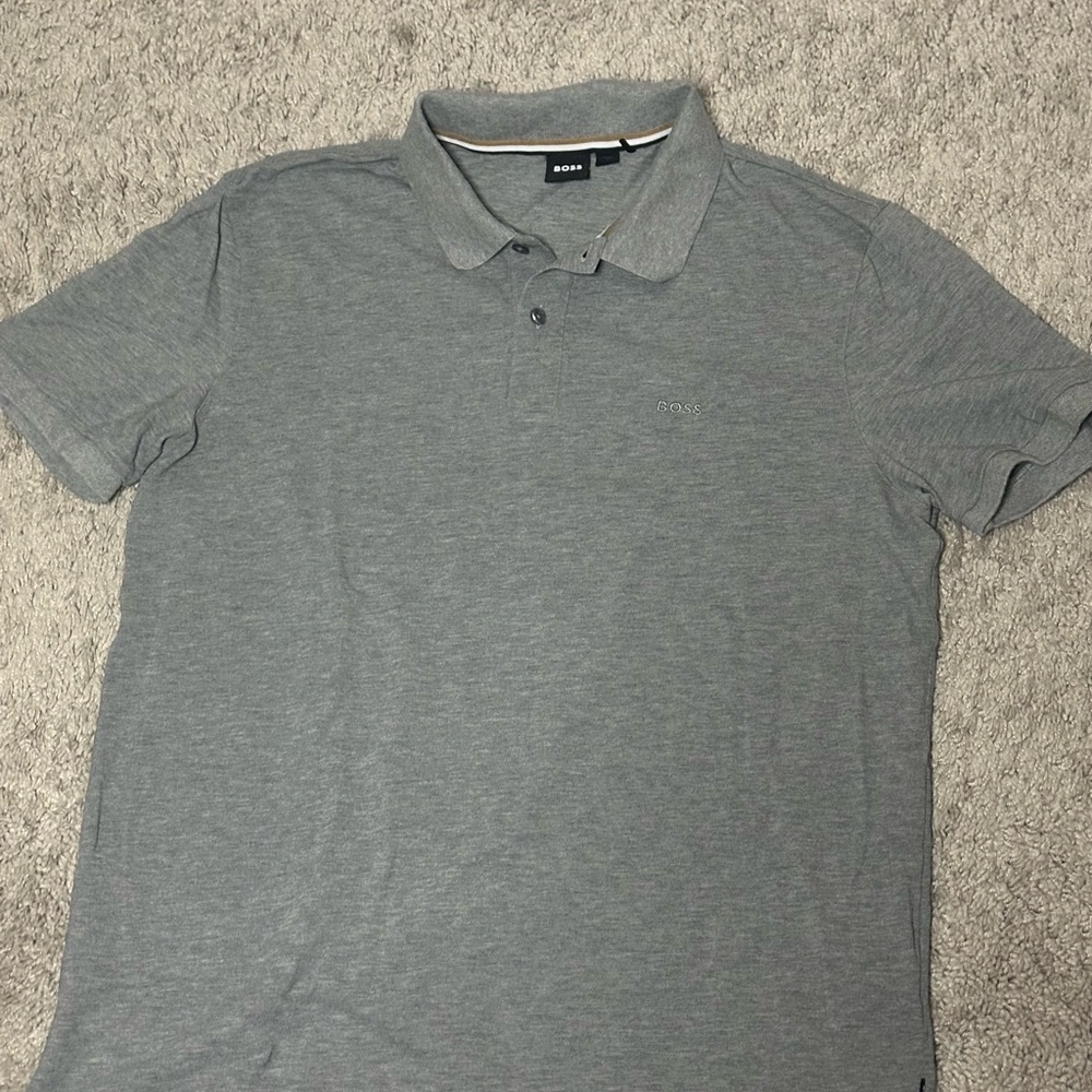 Boss Men's Gray Polo Shirt